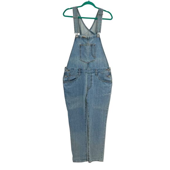 Levi's Original Overalls Jeans Denim Medium Light Wash Blue Size Large - Picture 2 of 16